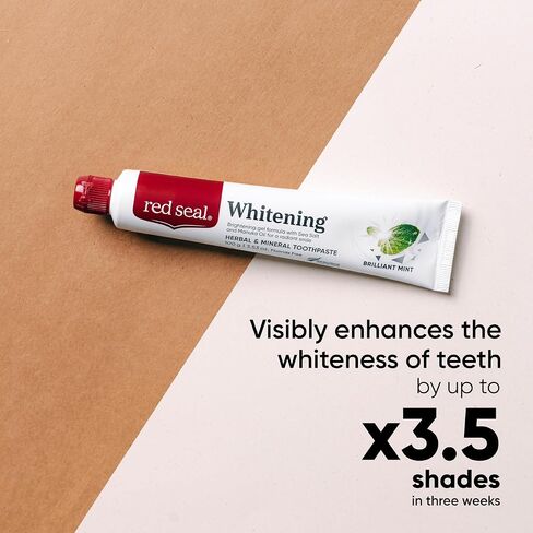 Red Seal Natural SLS Free Toothpaste – with No Fluoride, Sodium Lauryl Sulfate, Parabens, Artificial Sweeteners or Colors – A Mineral Based Toothpaste with Zinc Oxide Suitable for Whole Family 3.88oz in Saudi Arabia
