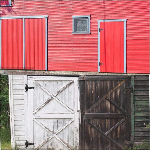 10 قطع مفصلات T شديدة التحمل، مفصلات بوابة سوداء 25.4 سم للباب الخشبي أثقل، مفصلات حزام من الحديد المطاوع مقاومة للصدأ بوابات باب الحظيرة المحمل، مفصلات باب معدني للأسوار فتحات خزائن in Kuwait