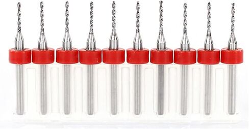 TA-VIGOR Micro Drill Bit -10pcs 0.7mm PCB Drill Bits with 1/8 Inch Shank Tungsten Carbide Rotary Tool for Print Circuit Board/Stone/CNC Engraving in Kuwait