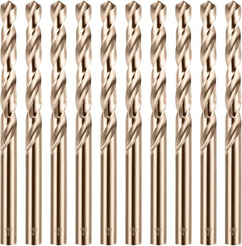 6mm Cobalt Drill Bit Set, M35 Twist HSS Drill Bits Straight Shank, 6mm High Speed Steel Drill Bits for Drilling in Hard Metal, Stainless Steel, Cast Iron in Saudi Arabia