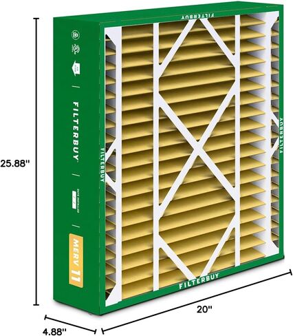 فلتر الهواء 16x24x1 من MERV 11 حماية من الحساسية (عبوتان)، استبدال مرشحات الهواء الفرن المطويات HVAC AC (الحجم الفعلي: 15.38 x 23.38 x 0.75 بوصة) in Kuwait