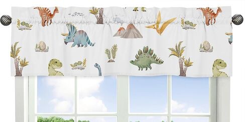 Sweet Jojo Designs Window Treatment Valance for Blue and Green Modern Dinosaur Collection in Saudi Arabia