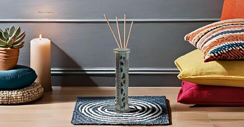 Wooden Incense Stick & Cone Burner Holder Tower Large Organic Eco Friendly Ash Catcher Agarbatti Holder Rustic Style Hand Carved for Meditation Yoga Aromatherapy Home Fragrance Products (Blue) in Saudi Arabia