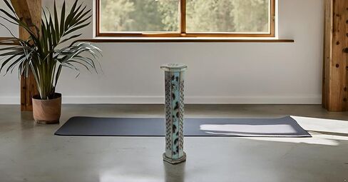 Wooden Incense Stick & Cone Burner Holder Tower Large Organic Eco Friendly Ash Catcher Agarbatti Holder Rustic Style Hand Carved for Meditation Yoga Aromatherapy Home Fragrance Products (Blue) in Saudi Arabia
