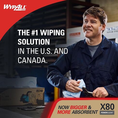 WypAll Power Clean X80 Heavy Duty Cloths (41055), Extended Use Jumbo Roll, Red, 475 Sheets / Roll, 1 Roll / Case in Saudi Arabia