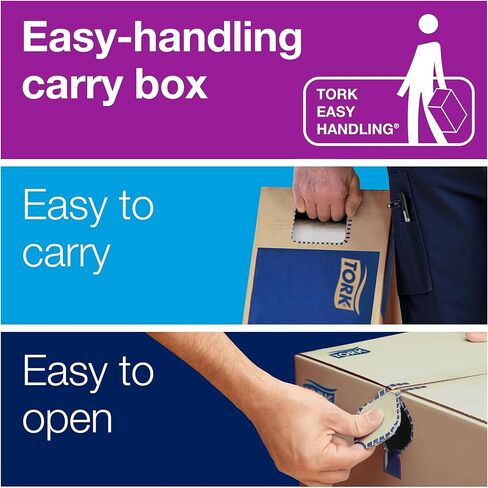 مناديل يد تورك طبيعية H80، عالمية، 100% ألياف معاد تدويرها، 6 لفات × 800 قدم، 8031300 in Kuwait