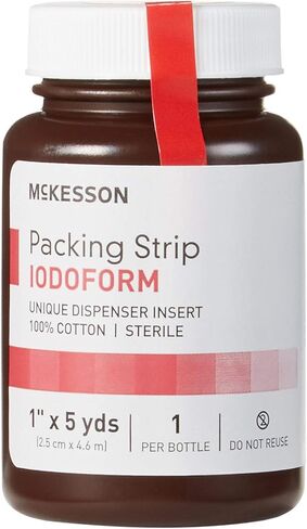 McKesson Packing Strip, Sterile, Iodoform, 100% Cotton, 1/4 in x 5 yds, 12 Count in Saudi Arabia