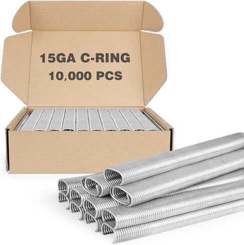China-top Silver SC7 15 Gauge 3/4'' Crown C Ring Staples C-Rings Hog Rings in Kuwait