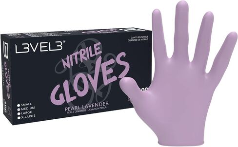 L3 Level 3 Nitrile Gloves - Professional Heavy Duty Disposable Gloves - Latex Free - Fits Snug - Box of 100 in Kuwait