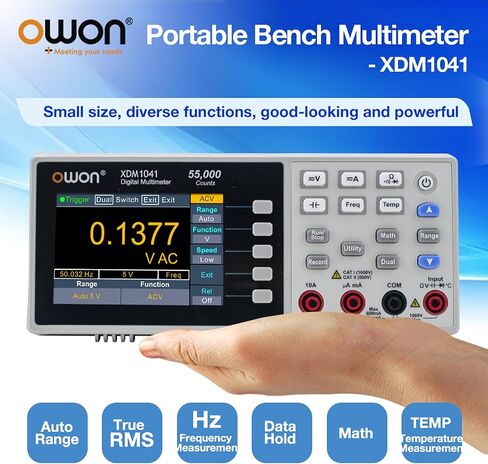 XDM1241 3.5 in LCD Multimeter Portable Desktop Digital Multimeter Multi Testers for Laboratories,Instruments and Factories(Built-in Batteries and Support DC 5V 2A) in Kuwait