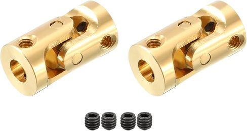 DMiotech 3 Pack 3mm to 3mm Inner Dia Rotatable Universal Steering Shaft U Joint Coupler L13 x D7 Coupler Connector W Screw for 3D Printer, CNC Machine in Saudi Arabia