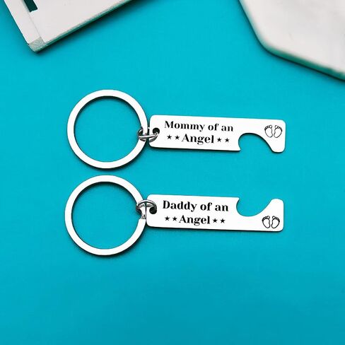 Loss Memorial Keychain Miscarriage Gifts for Parents Pregnancy Loss Gifts Remembrance Gifts Loss of Baby Memorial Gifts Sympathy Gifts for Infant Loss Child Loss, Black, S in Saudi Arabia