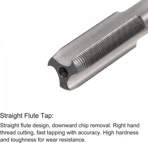 uxcell M7 x 1 Straight Flute Thread Tap and 6.0mm Twist Drill Bit Set, Metric Titanium Plated 6542 High Speed Steel Machine Screw Thread Tap Threading Drilling Tool in Saudi Arabia