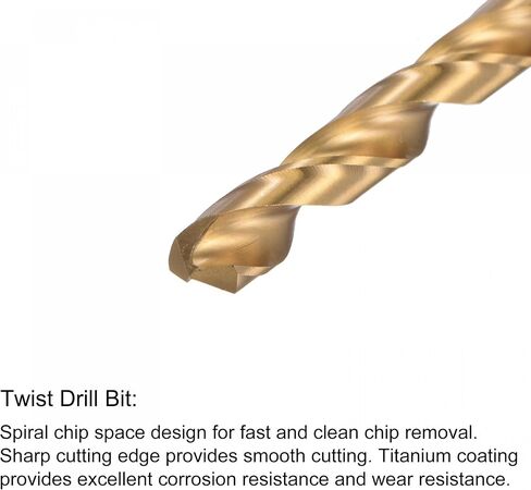 uxcell M7 x 1 Straight Flute Thread Tap and 6.0mm Twist Drill Bit Set, Metric Titanium Plated 6542 High Speed Steel Machine Screw Thread Tap Threading Drilling Tool in Saudi Arabia