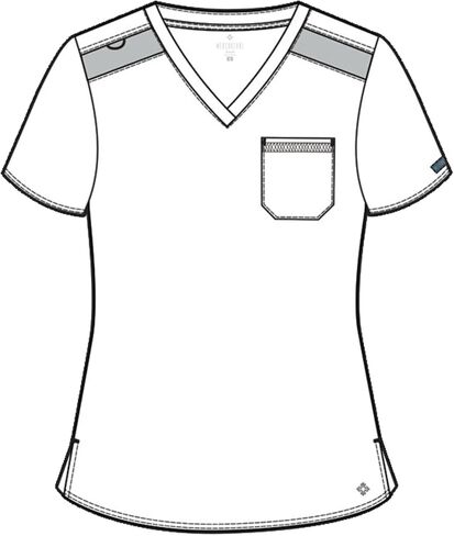 Med Couture Touch Women Scrubs Top V-Neck Tuck in 7448, S, Caribbean in Saudi Arabia