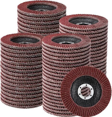 Landhoow 80 حزمة قرص رفرف 4 1/2 طحن أقراص الصنفرة عجلات الزعنفة أكسيد الألومنيوم جلخ، النوع #27 عجلات طحن المعالجة الدقيقة لطحن زاوية الخشب والمعادن الصنفرة (40/60 حصى) in Kuwait