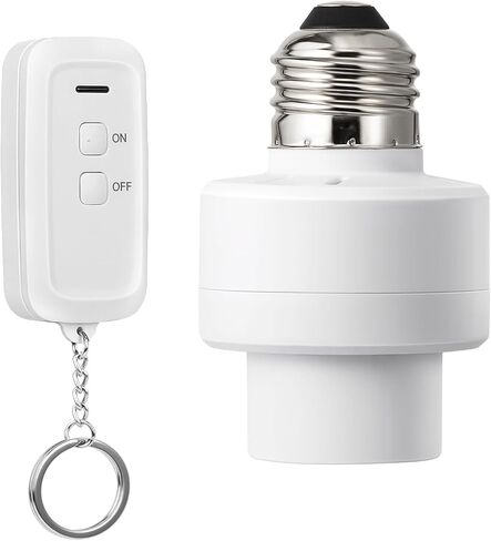 DEWENWILS Remote Control Light Socket, Wireless Remote Control Lamp Bulb Socket with Switch for Pull Chain Light Fixtures, 100FT Range, No Wiring Needed, ETL Listed(Shorter Version) in Saudi Arabia