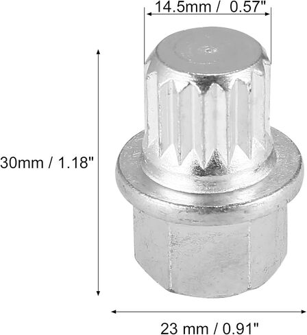 X AUTOHAUX ABC3/14PT Wheel Lock Lug Nut Anti Theft Wheel Lock Nut Screw Removal Key for VW for Audi in Saudi Arabia
