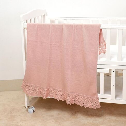 Hadetoto Baby Essentials بطانية أطفال ناعمة ومريحة مصنوعة من القطن بنسبة 100%، بطانية وافل للأطفال الصغار الذين يتلقون بطانيات الأطفال حديثي الولادة من الأولاد والبنات - أخضر داكن in Kuwait