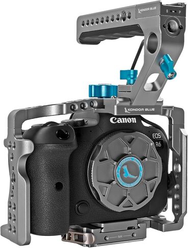 قفص كامل من KONDOR Blue R5/R6/R Arca بدون مقبض علوي متوافق مع Canon | فضاء رمادي in Saudi Arabia