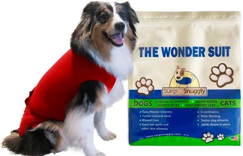 SurgiSnuggly Keeps Disposable Dog Diapers Female OR Male Dog Diaper Wraps On Your Dog, The Original Dog Body Suit is Better Than Dog Suspenders Fits L PP in Kuwait