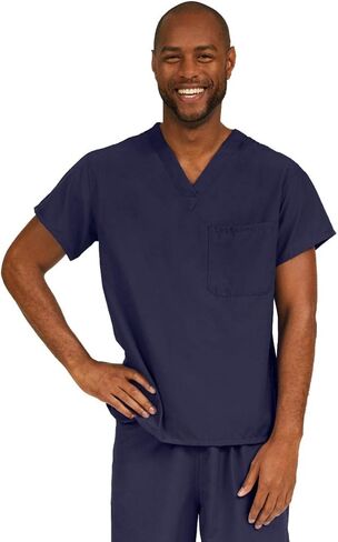Medline PerforMAX Unisex Reversible V-Neck Scrub Top, 2 Pockets, Jade, Size X-Small in Saudi Arabia