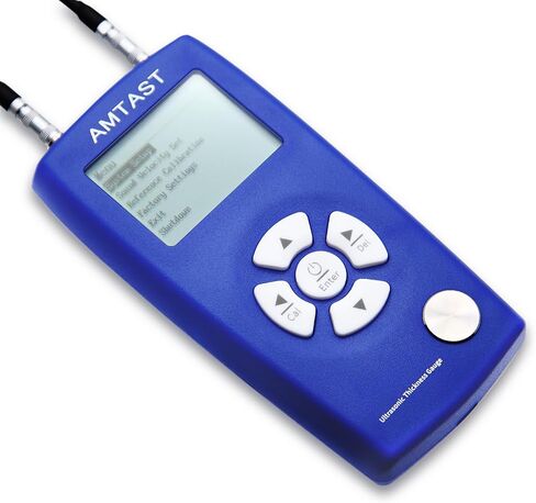 AMTAST Thickness Gauge Professional Digital Ultrasonic Thickness Tool Range 1.2~225mm 0.05-8.8inch LCD Meter Tester Measuring Tool in Kuwait
