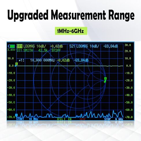 GOOZEEZOO NanoVNA-H4 Vector Network Analyzer with 9 SMA Calibration 10KHz-1.5GHz HF VHF UHF Antenna Analyzer Measuring S Parameters, Voltage Standing Wave Ratio, Phase, Delay, Smith Chart(4 inch) in Kuwait