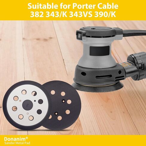 وسادة بديلة لآلة الصنفرة مقاس 5 بوصات مع دعامة معدنية، متوافقة مع DeWalt OE# 151281-08، تناسب DW421 DW423 DW4388 D26451 D26453 Porter Cable 343 382 Orbital Sander in Saudi Arabia