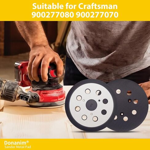 وسادة بديلة لآلة الصنفرة مقاس 5 بوصات مع دعامة معدنية، متوافقة مع DeWalt OE# 151281-08، تناسب DW421 DW423 DW4388 D26451 D26453 Porter Cable 343 382 Orbital Sander in Saudi Arabia