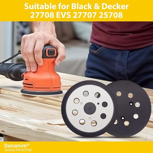 وسادة بديلة لآلة الصنفرة مقاس 5 بوصات مع دعامة معدنية، متوافقة مع DeWalt OE# 151281-08، تناسب DW421 DW423 DW4388 D26451 D26453 Porter Cable 343 382 Orbital Sander in Saudi Arabia