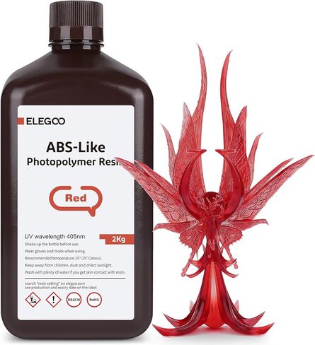 ELEGOO ABS-Like 3D Printer Resin, 405nm UV-Curing LCD Resin High Precision Fast Curing Non-Brittle Standard Photopolymer Resin for LCD Printing White 1000G in Saudi Arabia