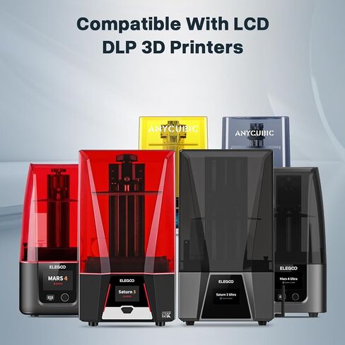ELEGOO ABS-Like 3D Printer Resin, 405nm UV-Curing LCD Resin High Precision Fast Curing Non-Brittle Standard Photopolymer Resin for LCD Printing White 1000G in Saudi Arabia