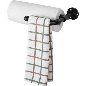 MyGift Wall Mounted Paper Towel Holder with Brushed Bronze Metal Industrial Pipe Finish in Kuwait