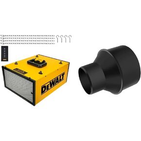 DeWALT DWXAF101 Air Filtration System, 3-Speed Hanging Ceiling Dust Collectors for Woodworking, Remote Controlled Dust Collection Systems, 2 Stage Filtration, for Shop Garage