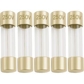 Techman - Pack of 5-500mA (0.500A) Glass Fuse (GMA), 250v, 5mm x 20mm (3/16" X 3/4") Fast Blow (Fast Acting) in Kuwait