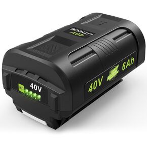 New Upgraded 6000Ah 40V Battery Replacement for Ryobi OP4015 OP40201 OP4026 OP40261 OP4030 OP40301 OP4040 OP40401 OP4050 OP40601 OP4026A OP4050A OP4060A Cordless Power Tools Battery