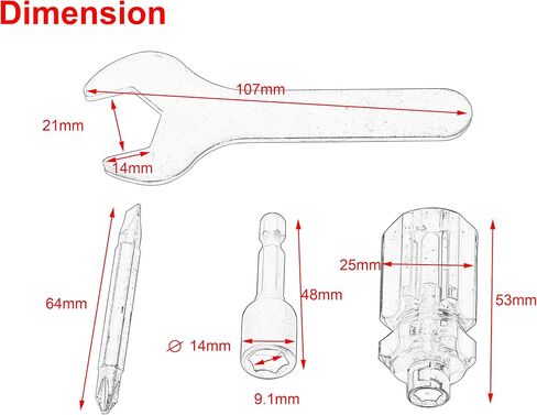 BIAOBIAO 3D Printer MK8 Nozzles CR-10 Nozzle + 4 DIY Tools for 3D Printer Nozzle Change Replacement in Kuwait