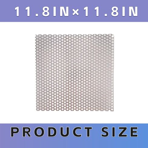 Perforated Metal Sheets,Perforated Stainless Steel Plate,304 Stainless Steel Metal mesh Plate,Metal mesh for DIY Projects,Used for Ventilation, Decoration, Equipment Protection Cover, hole0.32in in Kuwait