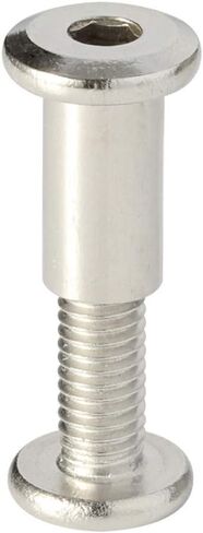 M6 x 16mm Socket Cap Furniture Bolts with Barrel Nuts for Furniture Cots Beds Crib and Chairs, Stainless Steel 18-8 (304), 10 Sets in Saudi Arabia