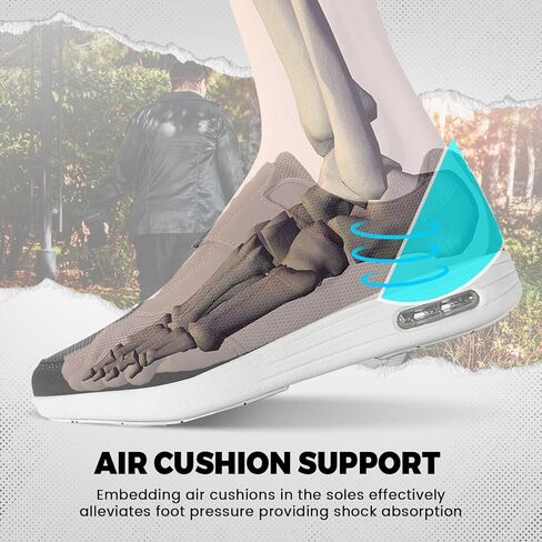 KWUKOTY Women's Diabetic Shoes | Adjustable Sneakers | Lace-Free | Plantar Fasciitis/Edema/Swollen Feet/Bunions | Black Size 8 in Kuwait