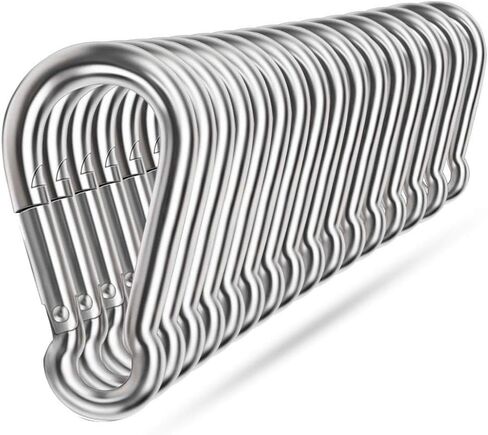 Spring Snap Hooks, 304 Stainless Steel Metal Clip Heavy Duty Rope Connector Small Snap Clamp Key Chain Link Buckle for Hammock Swing Set Outdoor Travel Camping Fishing Hiking in Kuwait