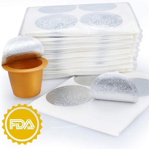 CAPMESSO Foil Lids for Nespresso OriginalLine: 120 pcs Aluminum Seals 37mm in Saudi Arabia