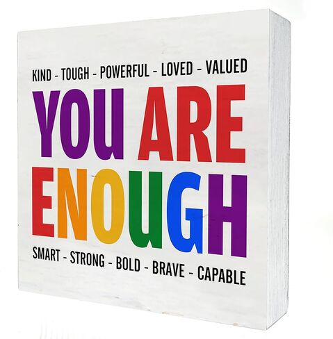 كل واحد مرحب به هنا، صندوق خشبي، ديكور مكتبي، تنوع، كتلة خشبية، لوحة، صندوق، علامات، صندوق ريفي، لتزيين طاولة رف الفصل الدراسي (5 × 5 بوصة) in Kuwait