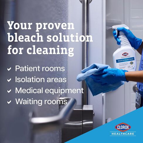 CloroxPro Healthcare Bleach Germicidal Cleaner Pull-Top, Healthcare Cleaning and Industrial Cleaning, 32 Ounces (Pack of 6) - 68832 in Saudi Arabia