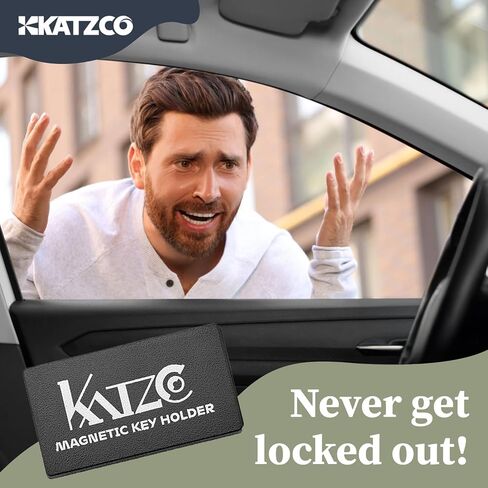 حامل مفاتيح مغناطيسي من Katzco - 3 عبوات - 1.25 × 2.75 بوصة - حافظات بلاستيكية سوداء متينة مع مغناطيس قوي - للمقصورات الآمنة، ومفاتيح السيارة الإضافية، والمنزل، والمزيد in Kuwait