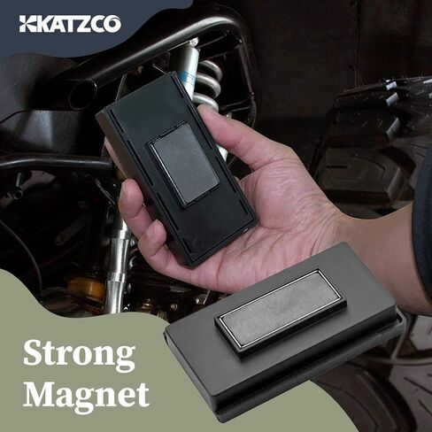 حامل مفاتيح مغناطيسي من Katzco - 3 عبوات - 1.25 × 2.75 بوصة - حافظات بلاستيكية سوداء متينة مع مغناطيس قوي - للمقصورات الآمنة، ومفاتيح السيارة الإضافية، والمنزل، والمزيد in Kuwait