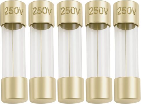 Techman - Pack of 5-500mA (0.500A) Glass Fuse (GMA), 250v, 5mm x 20mm (3/16" X 3/4") Fast Blow (Fast Acting) in Kuwait