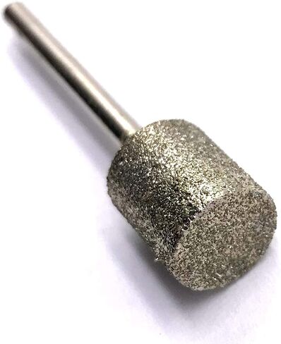 20Pcs Diamond Grinding Bits, 5mm Cylinder Head, 3mm Shank, 45mm Long Diamond Coated Burr Mounted Point in Kuwait