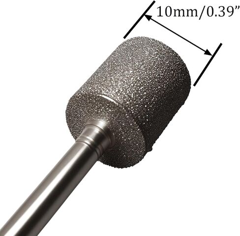 20Pcs Diamond Grinding Bits, 5mm Cylinder Head, 3mm Shank, 45mm Long Diamond Coated Burr Mounted Point in Kuwait